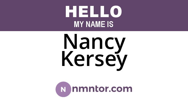 Nancy Kersey