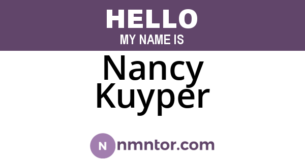 Nancy Kuyper