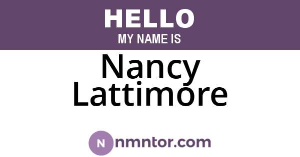 Nancy Lattimore