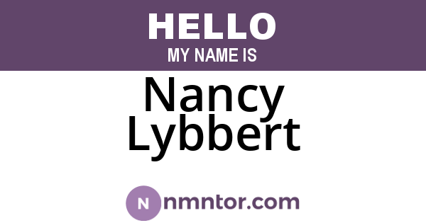 Nancy Lybbert