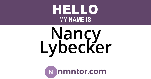 Nancy Lybecker