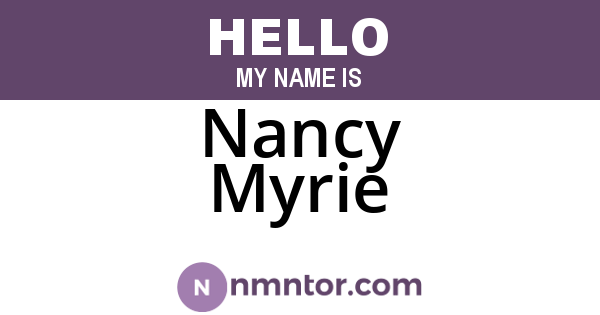 Nancy Myrie