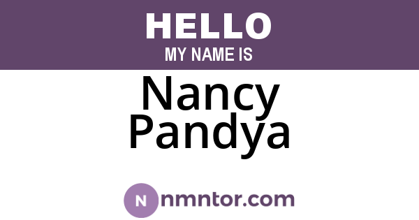 Nancy Pandya