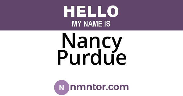 Nancy Purdue