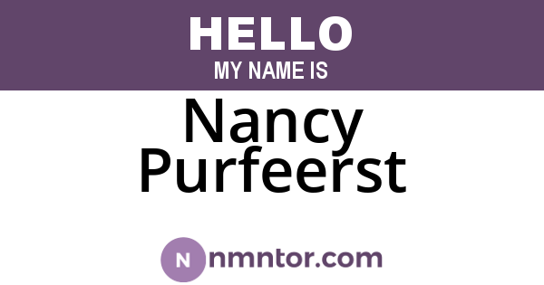 Nancy Purfeerst
