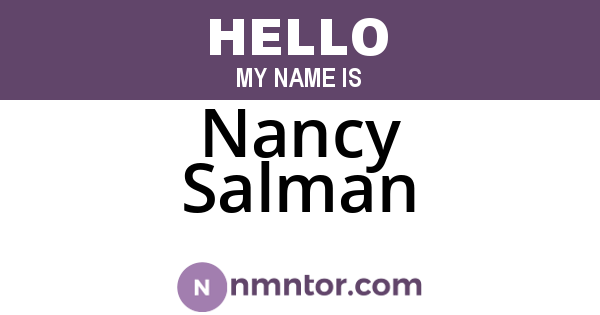 Nancy Salman