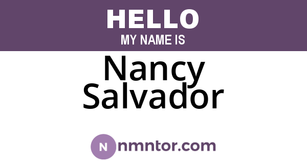Nancy Salvador