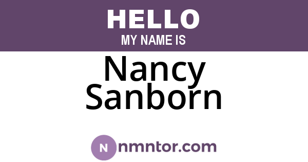 Nancy Sanborn