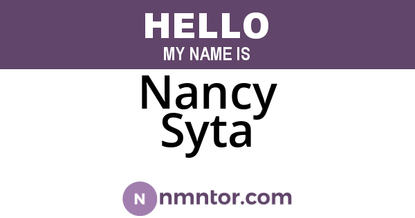 Nancy Syta