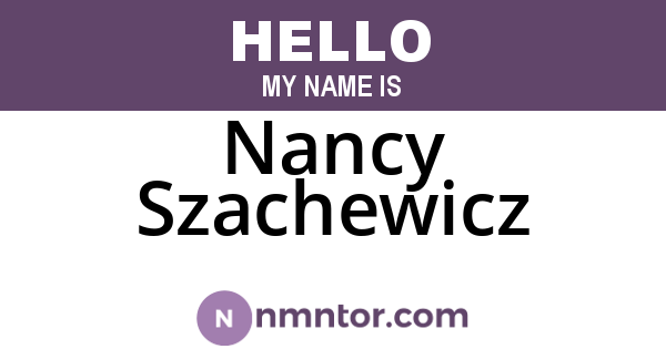 Nancy Szachewicz