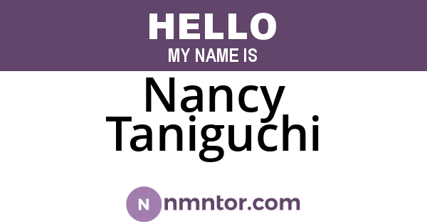 Nancy Taniguchi