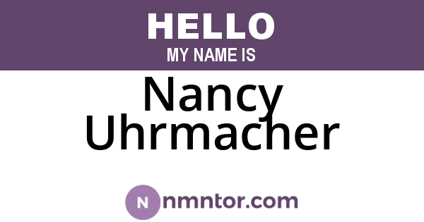 Nancy Uhrmacher