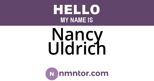 Nancy Uldrich