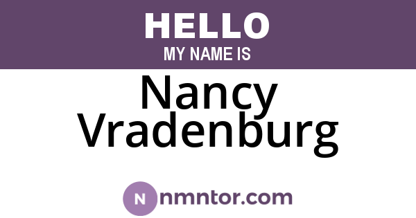 Nancy Vradenburg