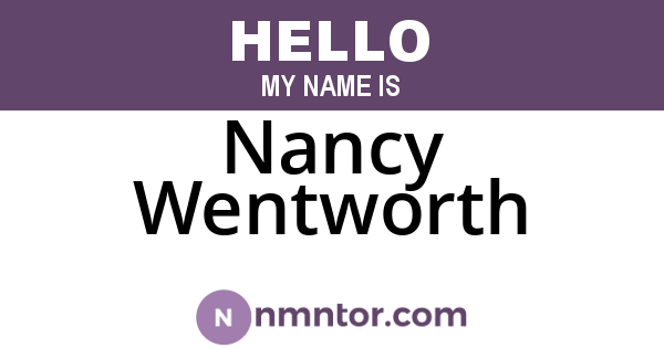 Nancy Wentworth