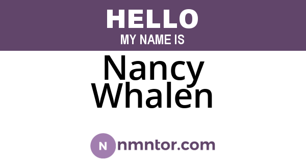 Nancy Whalen