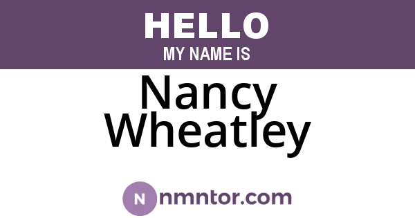 Nancy Wheatley