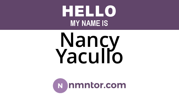 Nancy Yacullo