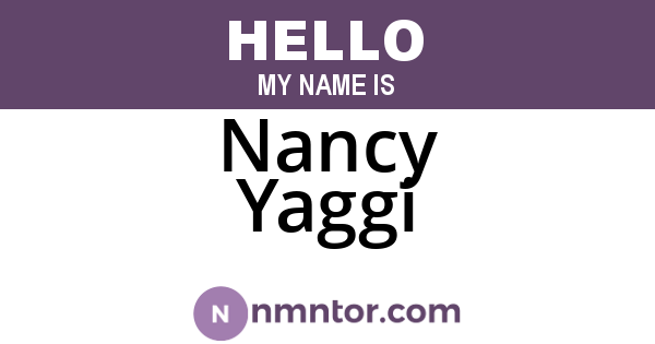 Nancy Yaggi