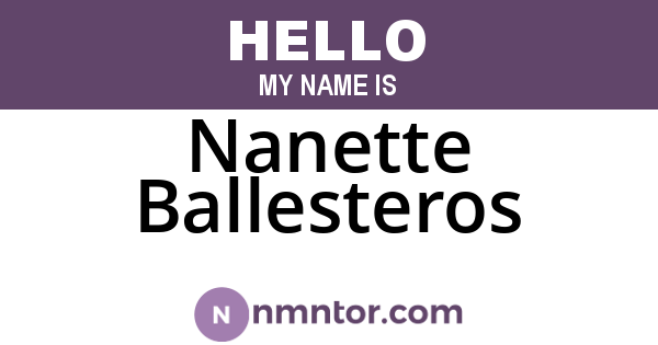 Nanette Ballesteros