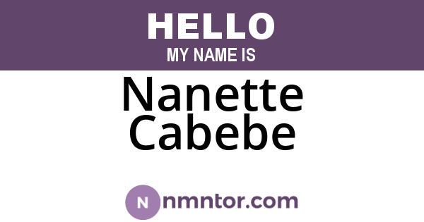 Nanette Cabebe