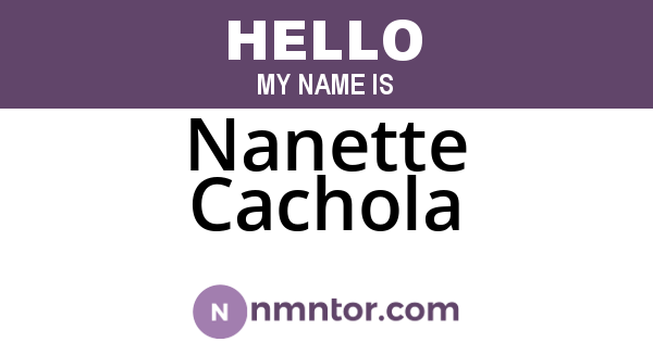 Nanette Cachola