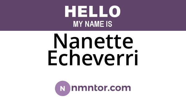 Nanette Echeverri