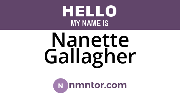 Nanette Gallagher