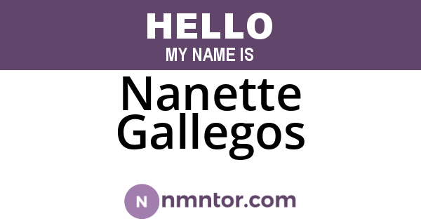 Nanette Gallegos