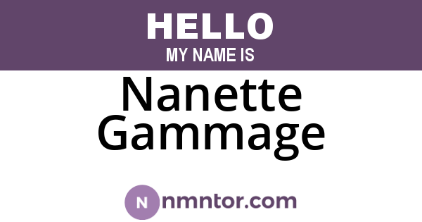 Nanette Gammage