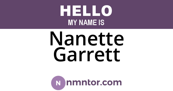 Nanette Garrett