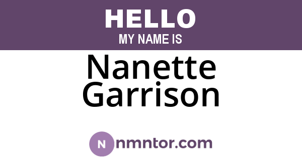 Nanette Garrison