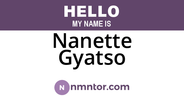 Nanette Gyatso