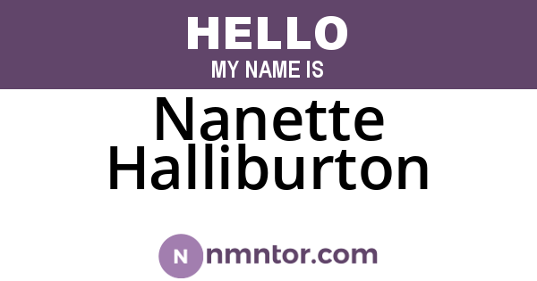 Nanette Halliburton
