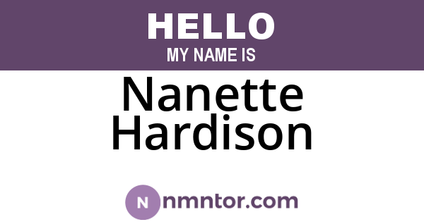Nanette Hardison