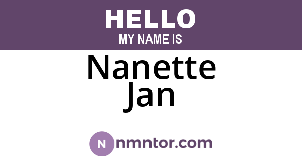 Nanette Jan