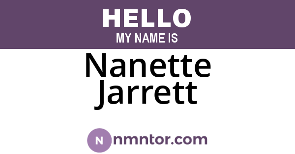 Nanette Jarrett
