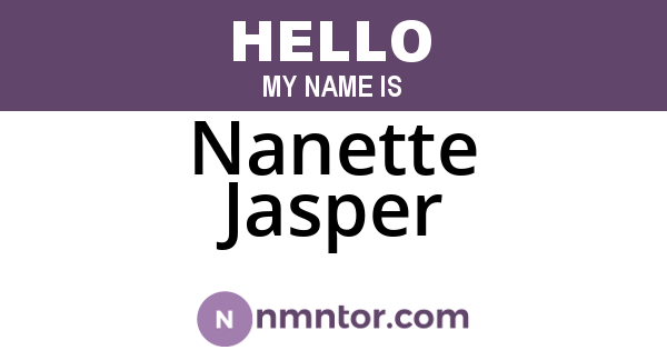 Nanette Jasper