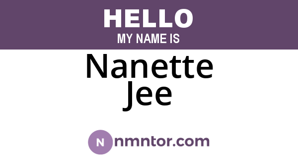 Nanette Jee