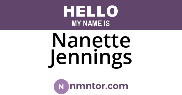 Nanette Jennings