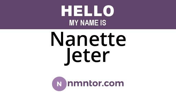 Nanette Jeter