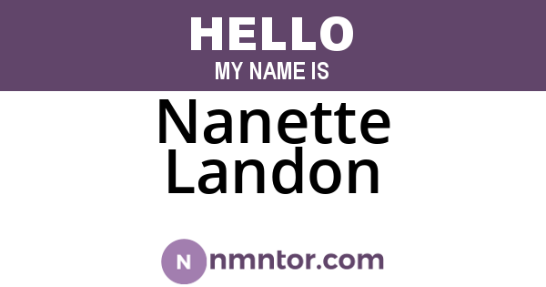 Nanette Landon