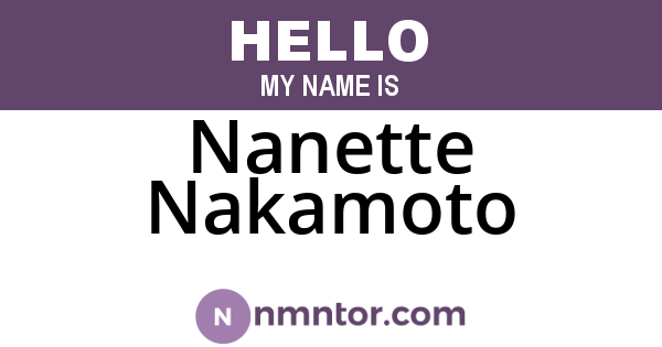 Nanette Nakamoto