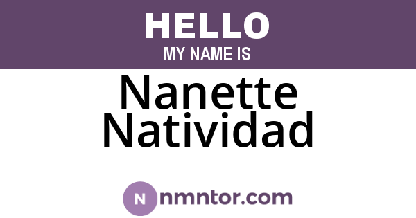 Nanette Natividad