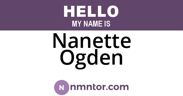 Nanette Ogden