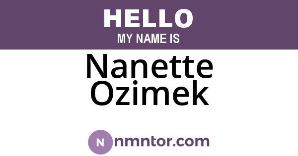 Nanette Ozimek