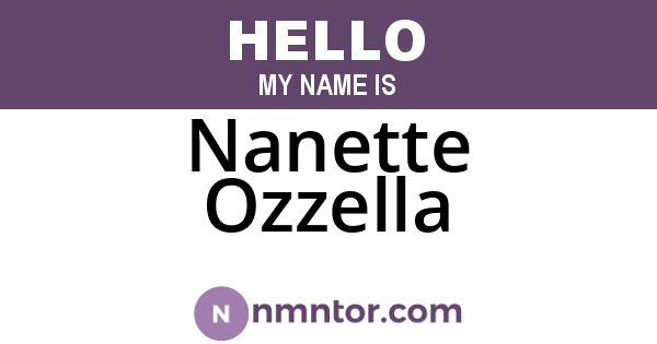 Nanette Ozzella