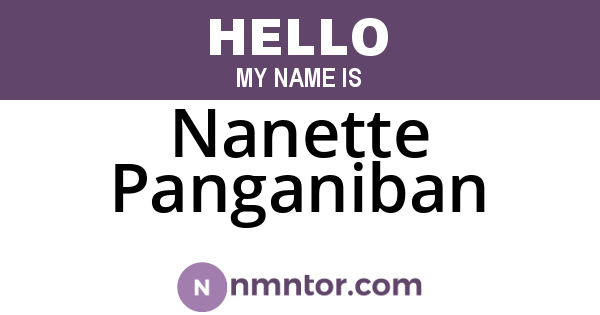 Nanette Panganiban