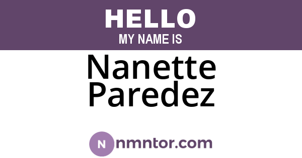 Nanette Paredez