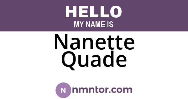 Nanette Quade